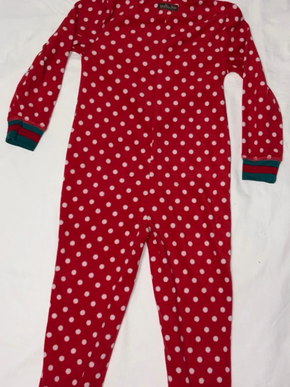 Matilda Jane Snuggle Time fleece hooded one piece pajamas sz 6 EUC smoke free